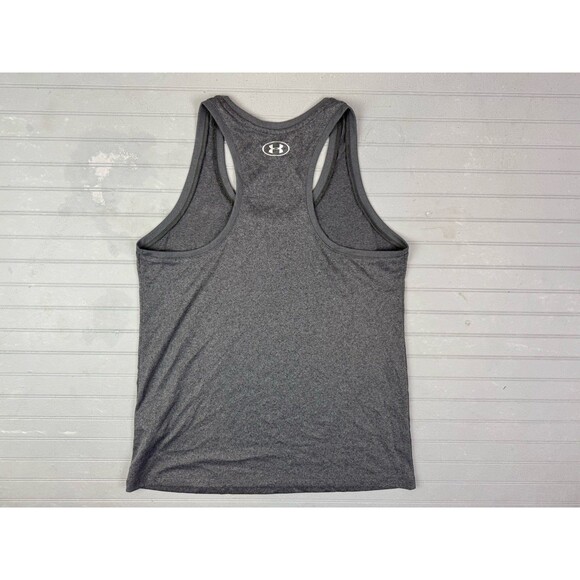 Under Armour Loose Size M Mens Racer Back Athletic Top Heatgear Gray - Picture 3 of 3